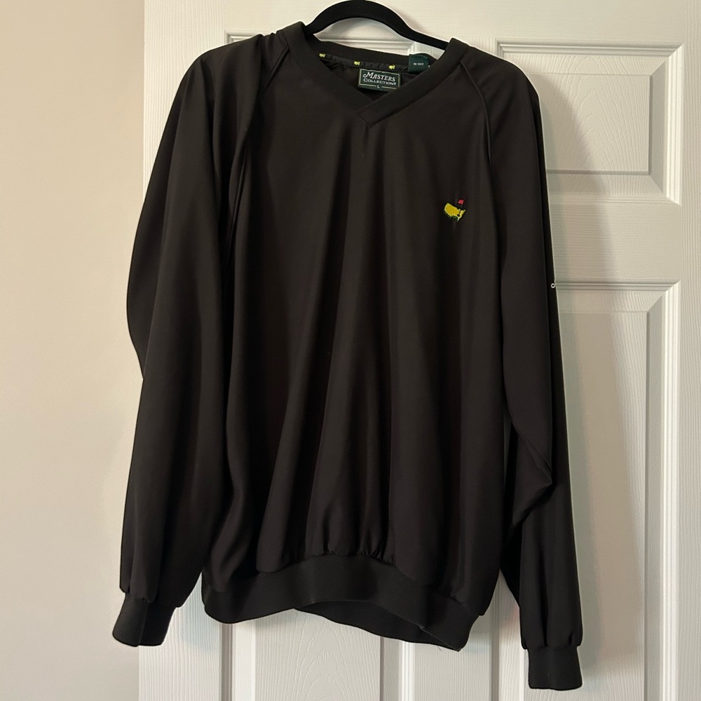 Men’s Black Pullover Jacket Sz L Master’s Golf Collection, Used Like New